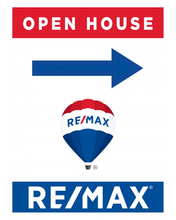 18Wx24H Vertical Yard Sign Directional Remax Open House