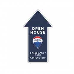 16h x 24w REMAX Different Shape Directional Signs Straight Blue