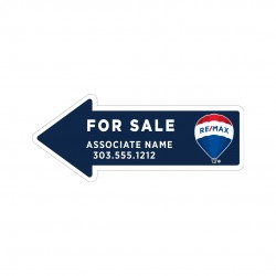 16h x 24w REMAX Different Shape Directional Signs Left Blue