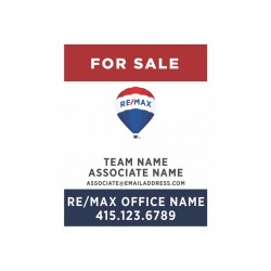 24Wx30H Vertical Property Office Sign Prominent With Team Logo