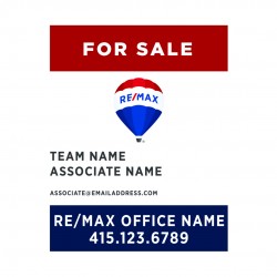 24Wx30H Vertical Property Office Sign Prominent With Team Logo