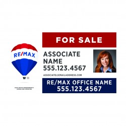 30Wx18H Horizontal Property Office sign with Team and Agent Photo