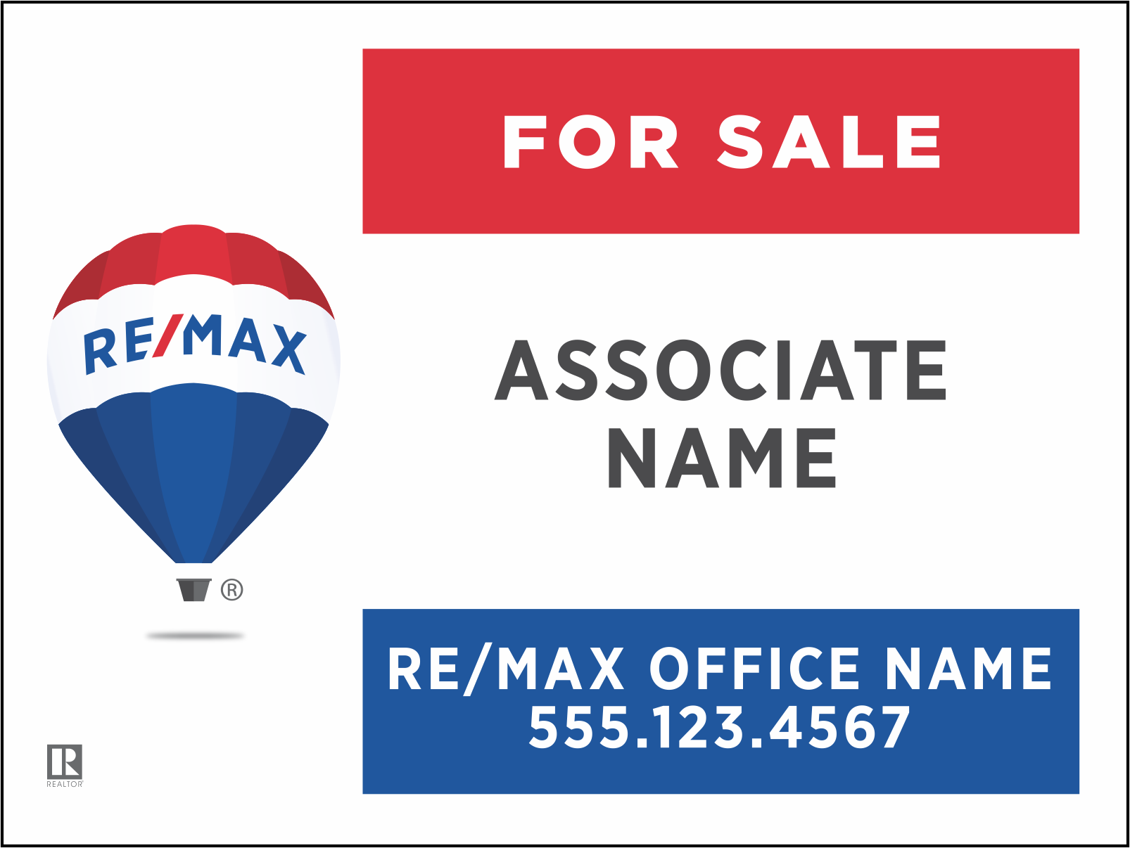 24Wx18H Horizontal Yard Sign