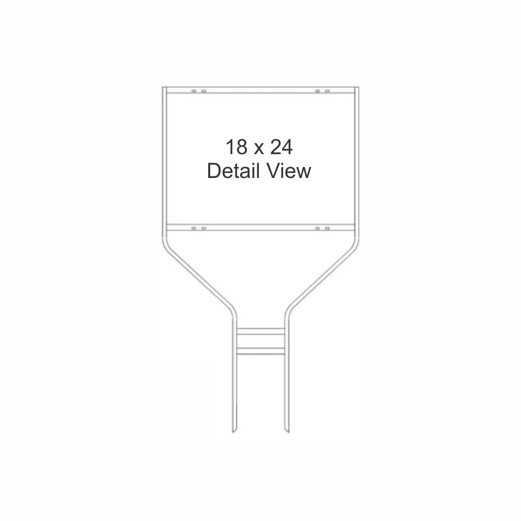 18 x 24 Round Rod Sign Frame Gray 540x