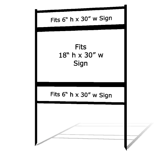 18 x 30 Sign Frame 2R Black 540x