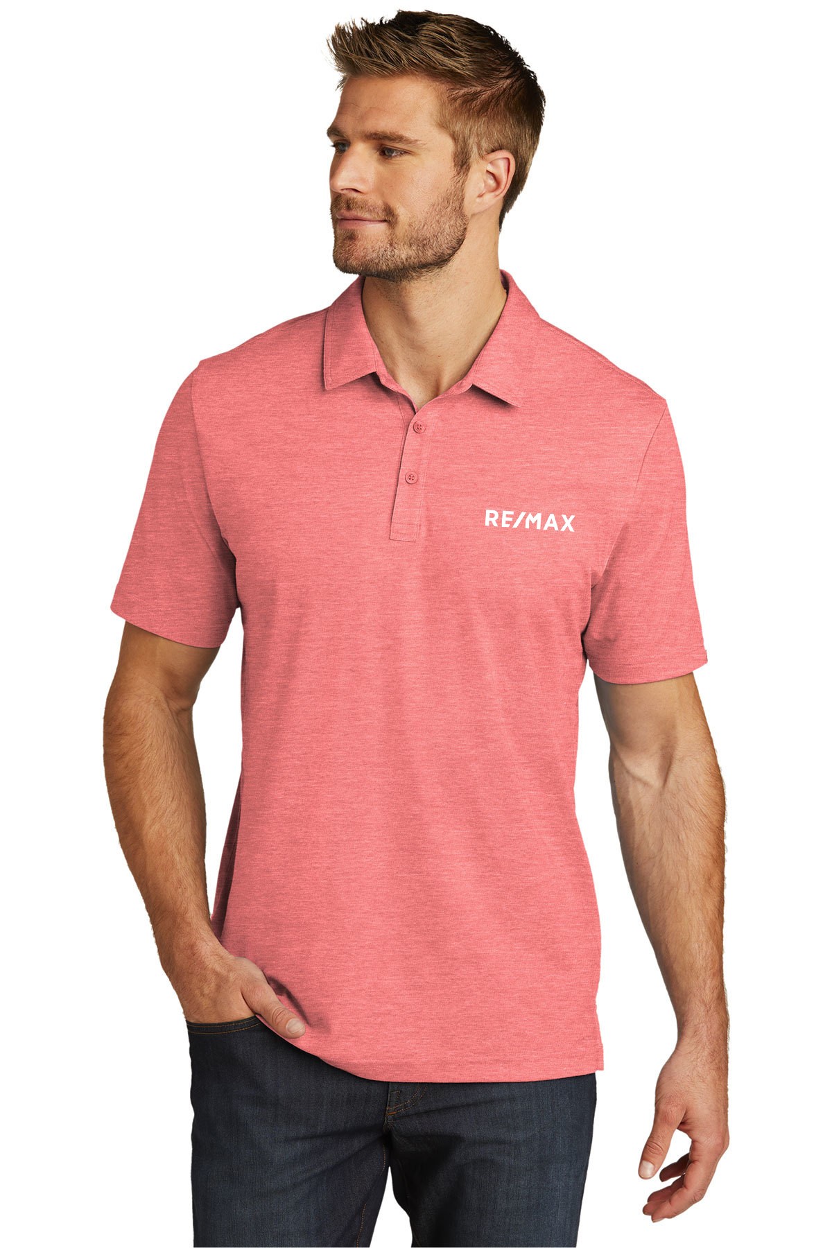 RE/MAX TravisMathew Oceanside Heather Polo