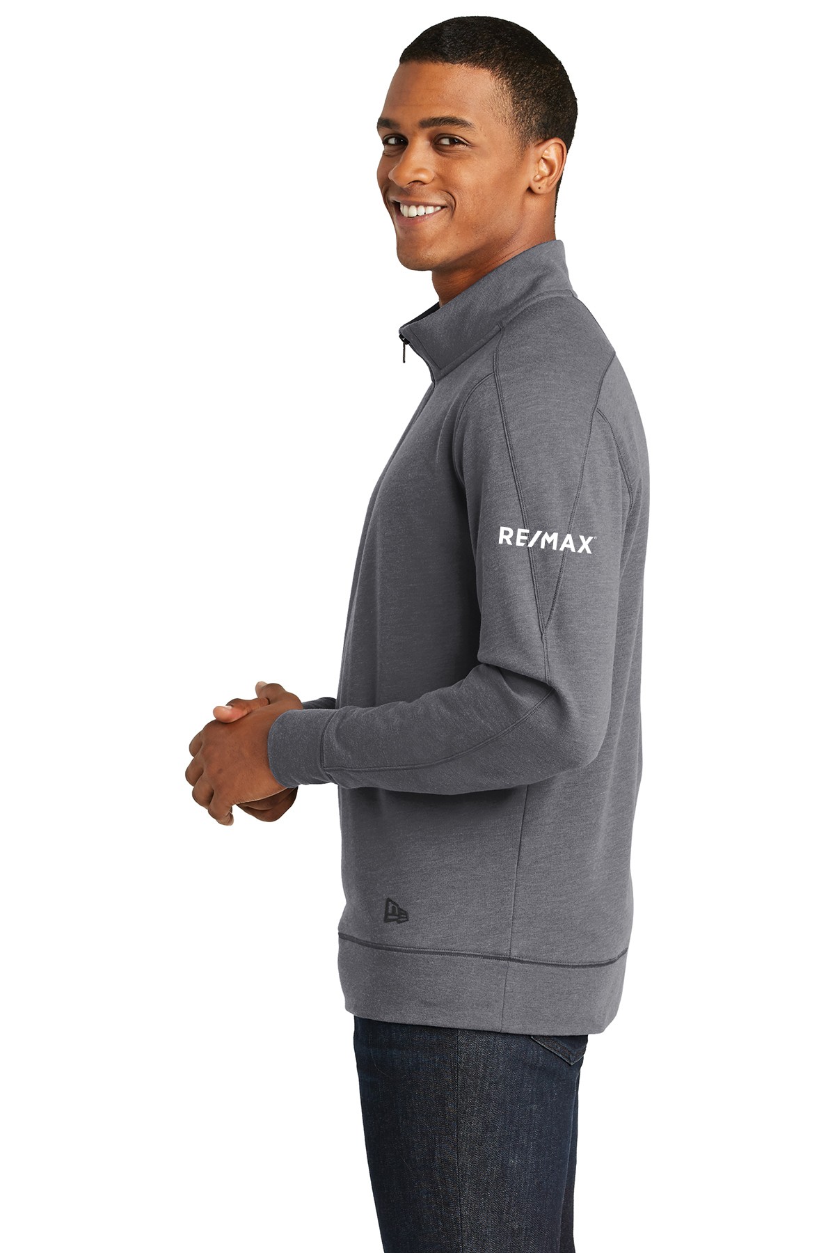 RE/MAX New Era Tri-Blend Fleece 1/4-Zip Pullover - Image 3