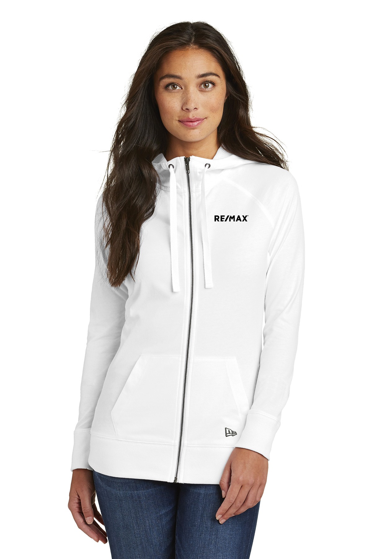 RE/MAX New Era Ladies Sueded Cotton Blend Full-Zip Hoodie - Image 5