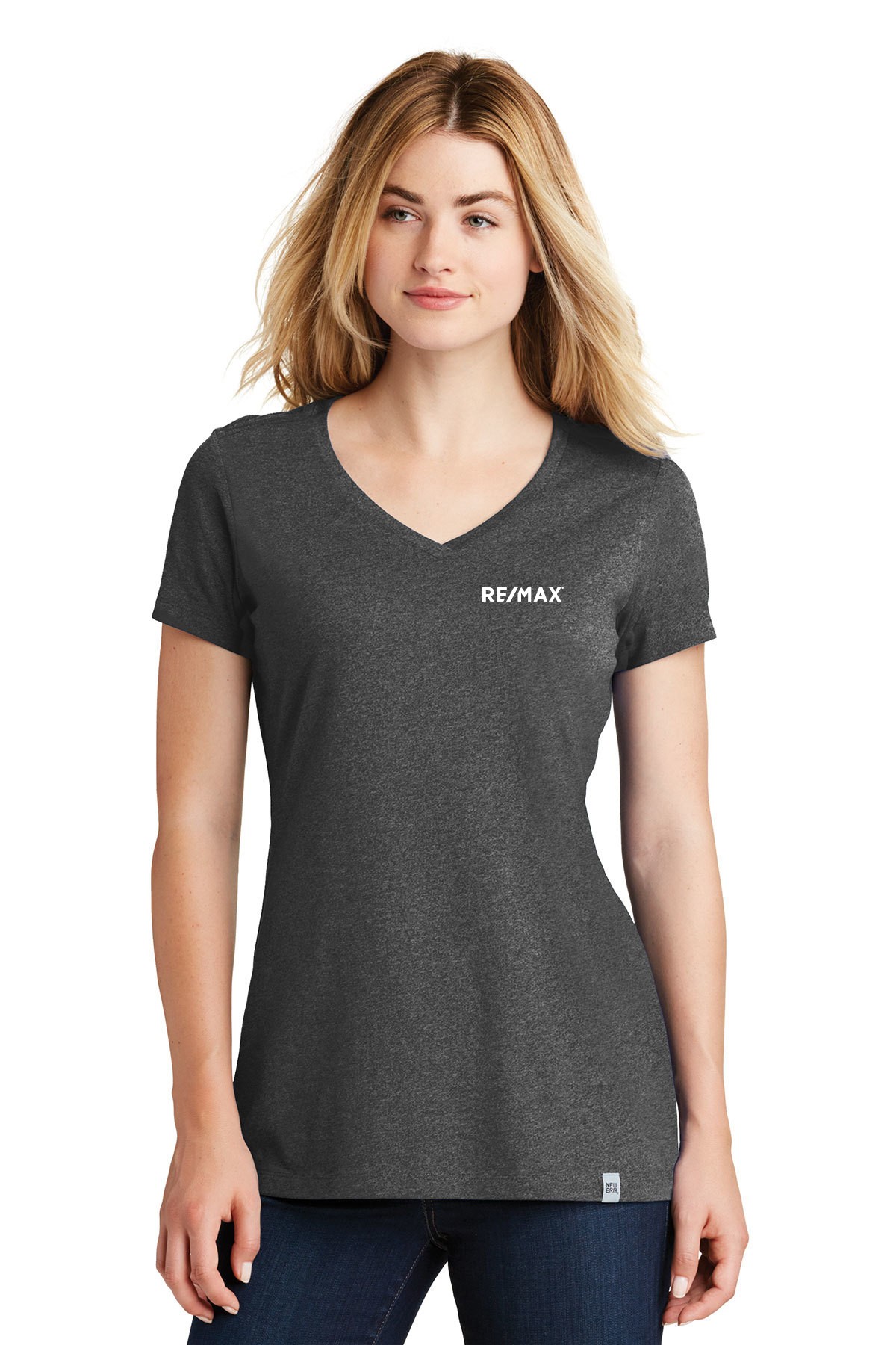 RE/MAX New Era Ladies Heritage Blend V-Neck Tee