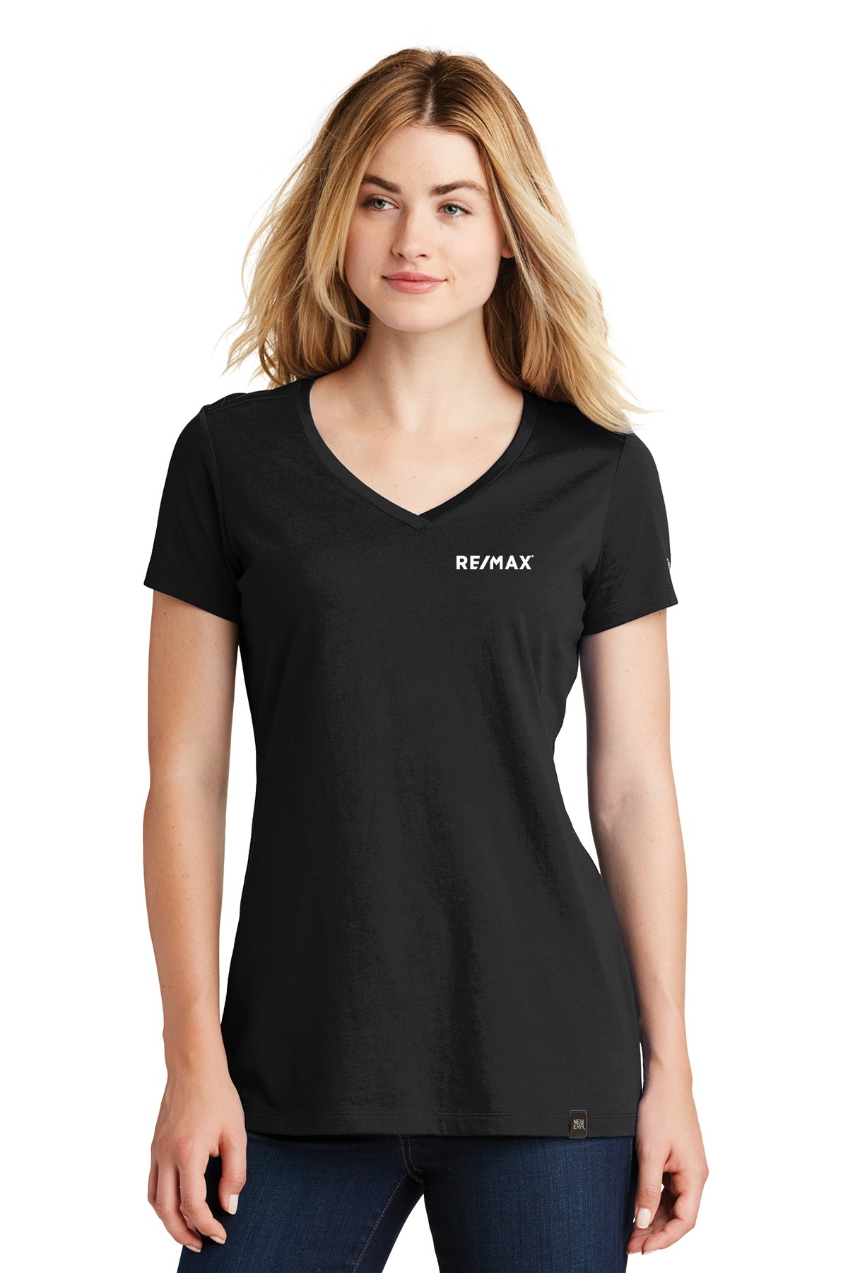 RE/MAX New Era Ladies Heritage Blend V-Neck Tee - Image 2