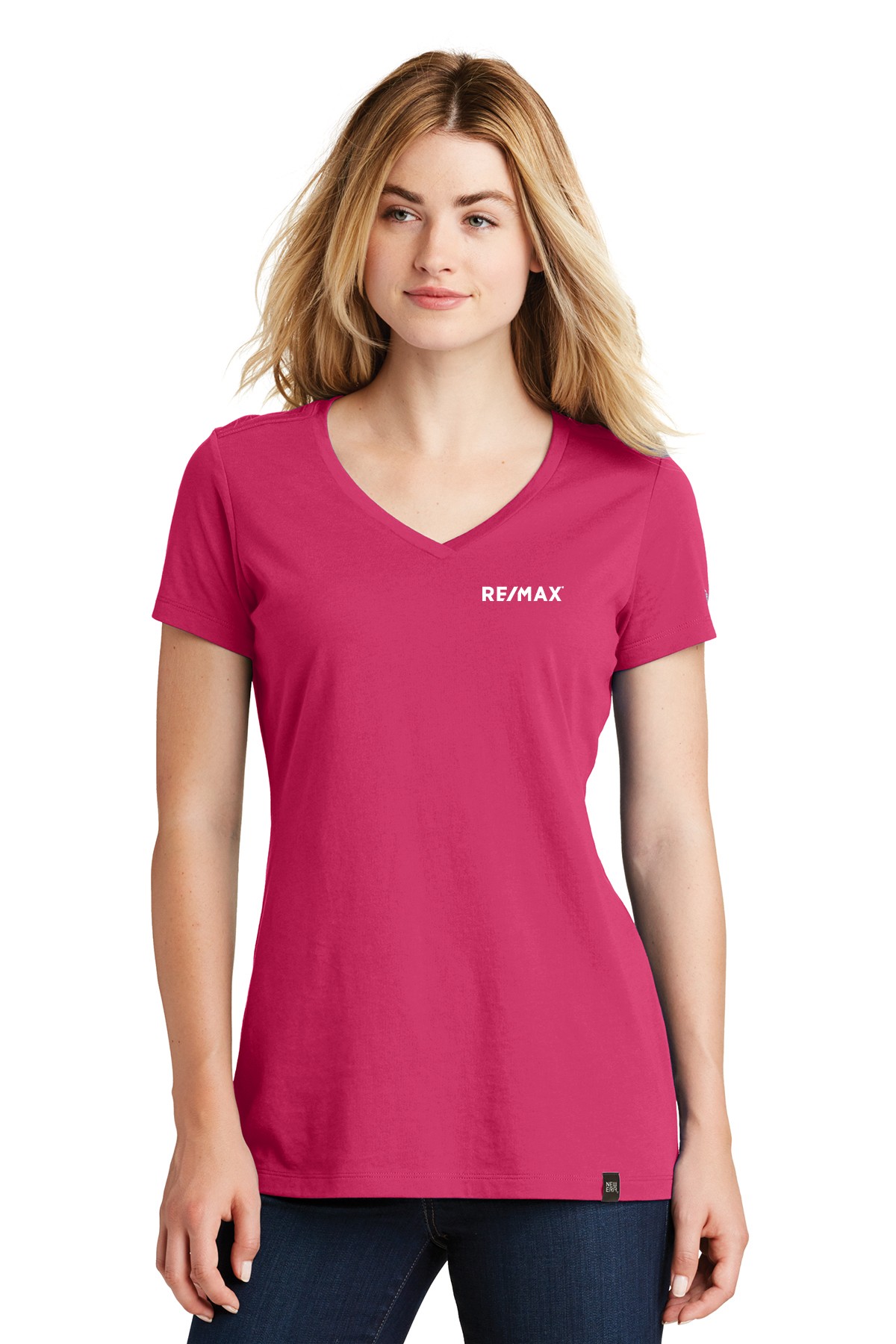 RE/MAX New Era Ladies Heritage Blend V-Neck Tee - Image 3