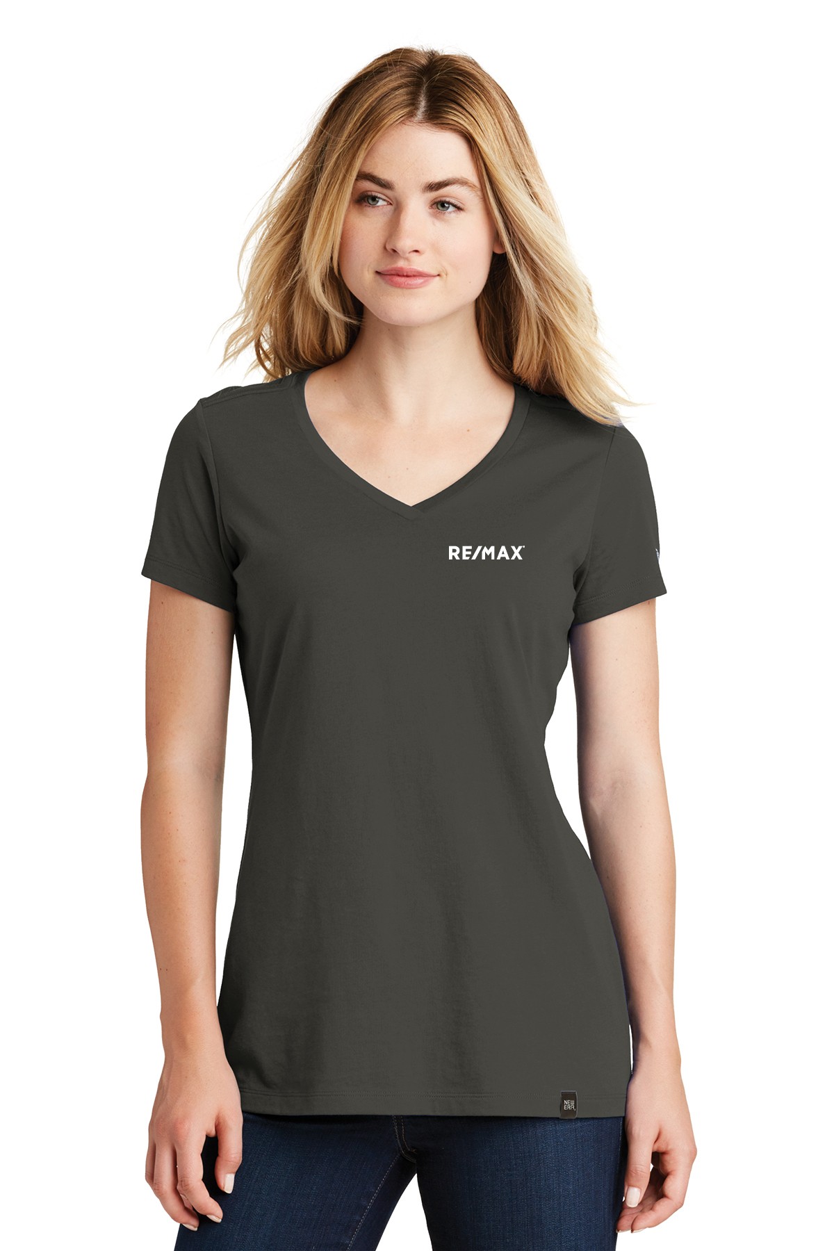 RE/MAX New Era Ladies Heritage Blend V-Neck Tee - Image 4
