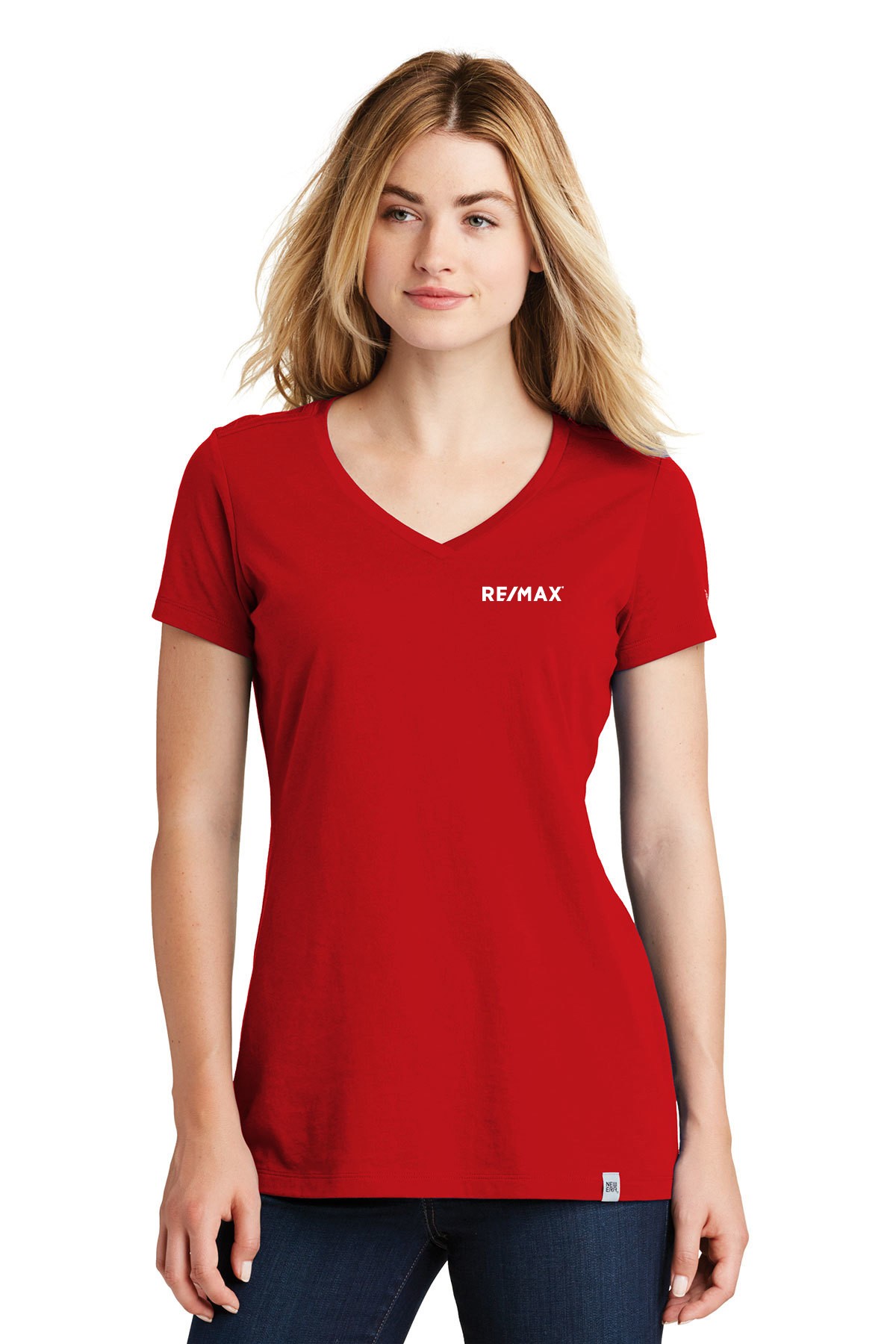 RE/MAX New Era Ladies Heritage Blend V-Neck Tee - Image 8