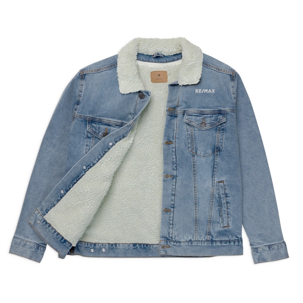 Unisex Sherpa Denim Jacket | Threadfast Apparel 372J - Image 4