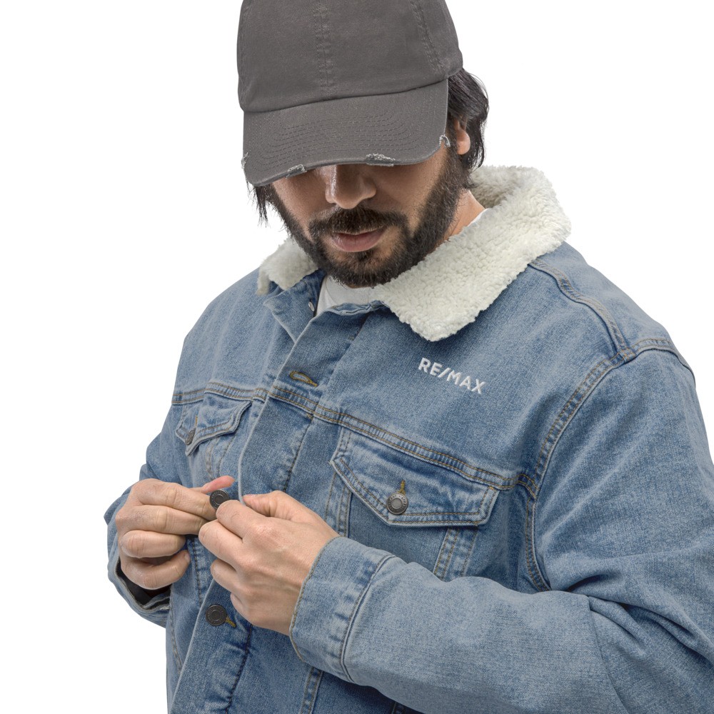 Unisex Sherpa Denim Jacket | Threadfast Apparel 372J - Image 5