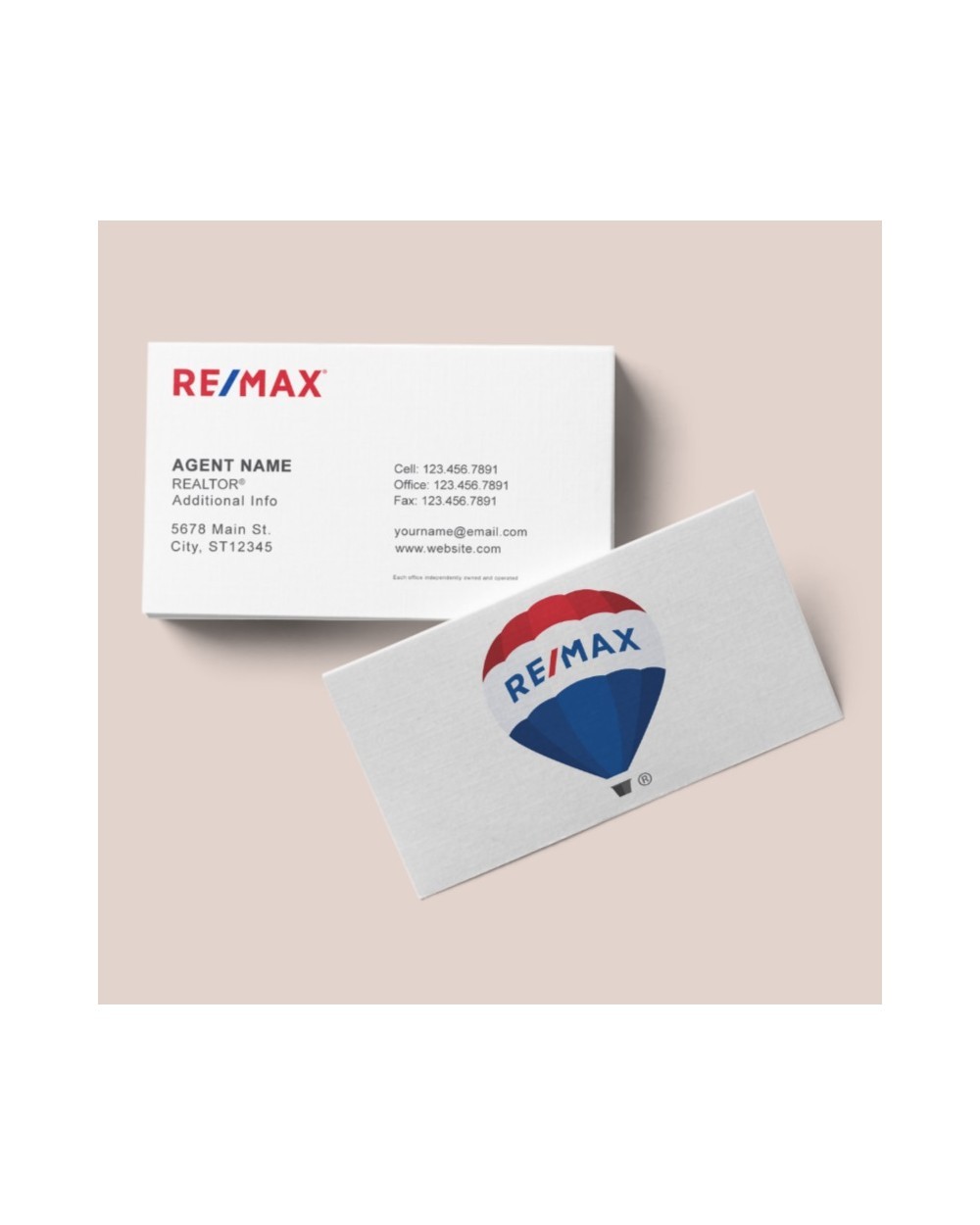RE/MAX SPECIAL FINISH BUSINESS CARD 2.0" X 3.5" BC1