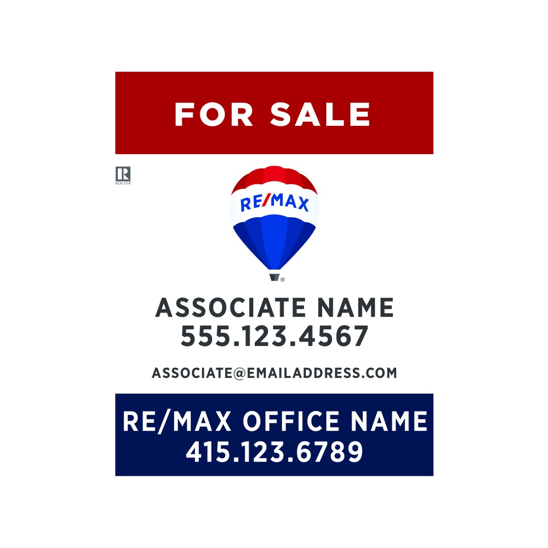 24Wx30H Vertical Property Office Sign Prominent