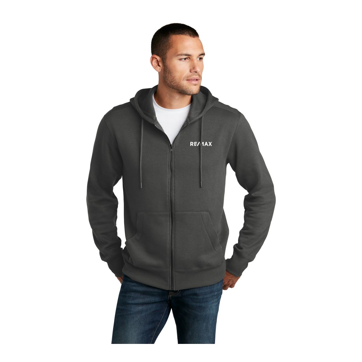 District Perfect Weight Fleece Full-Zip Hoodie - Image 2