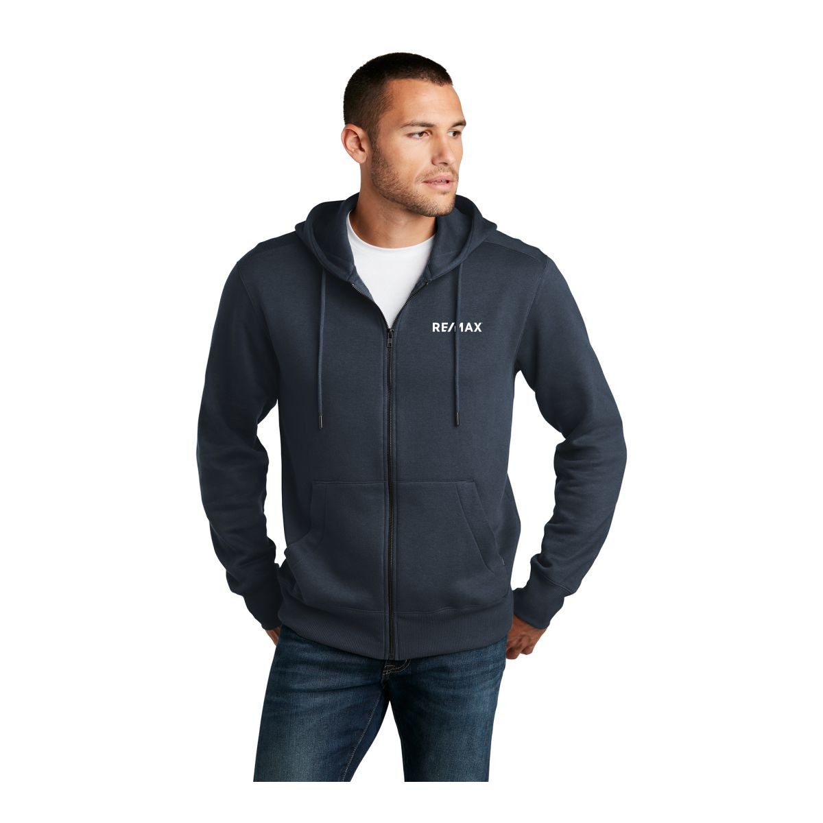 District Perfect Weight Fleece Full-Zip Hoodie - Image 3